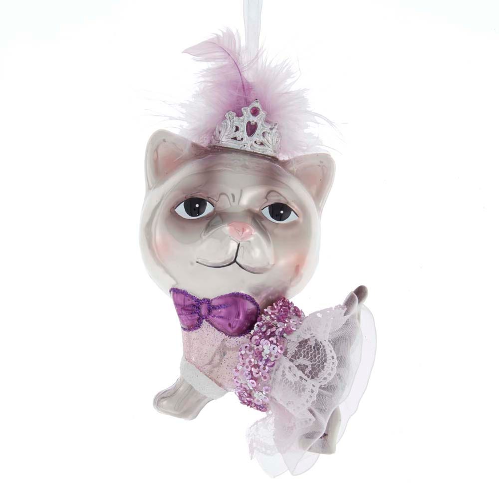 Royal Glass Royal Splendor Cat Ornament, 5.75"