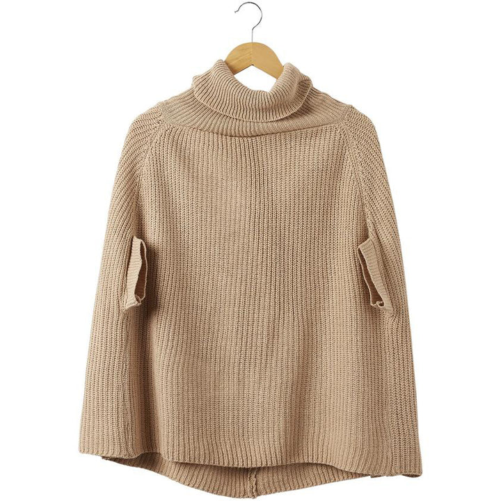 Victoria Knit Poncho, Khaki