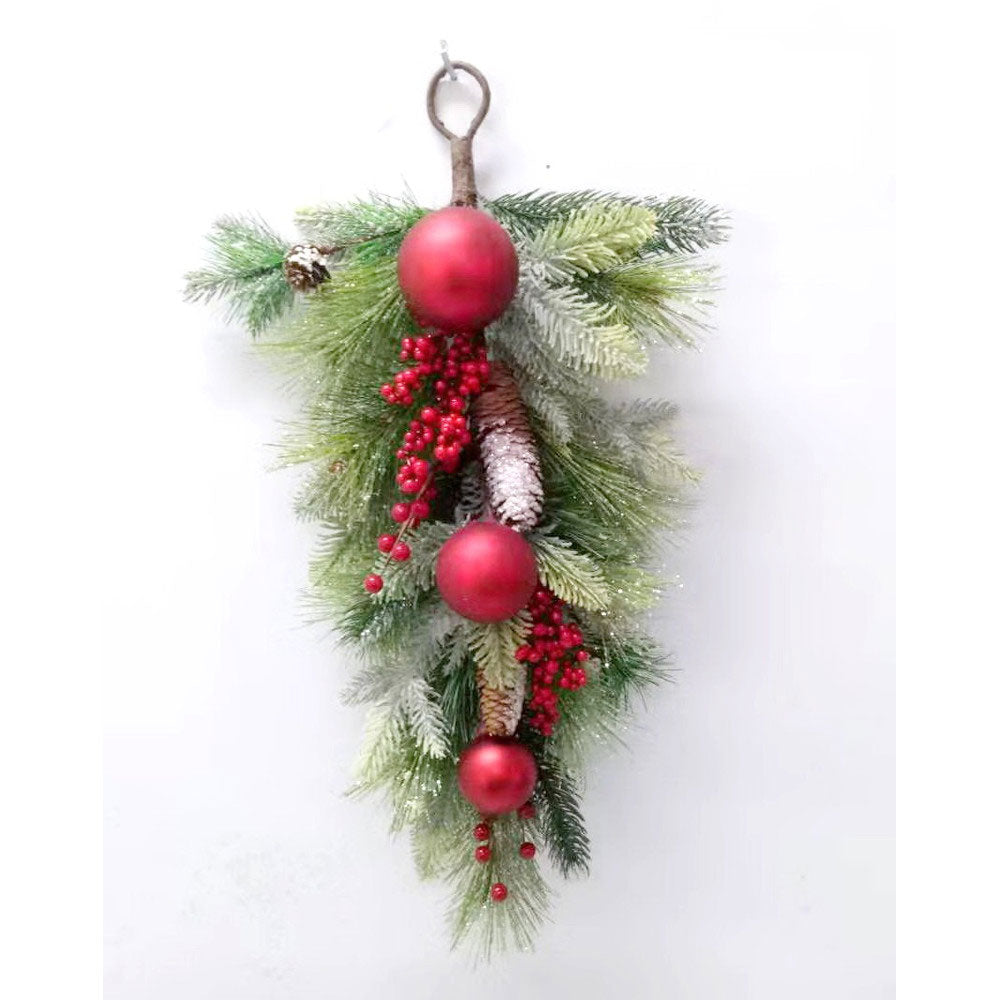 20" Frosted Berry Ball Cone Lifelike Teardrop, Unlit