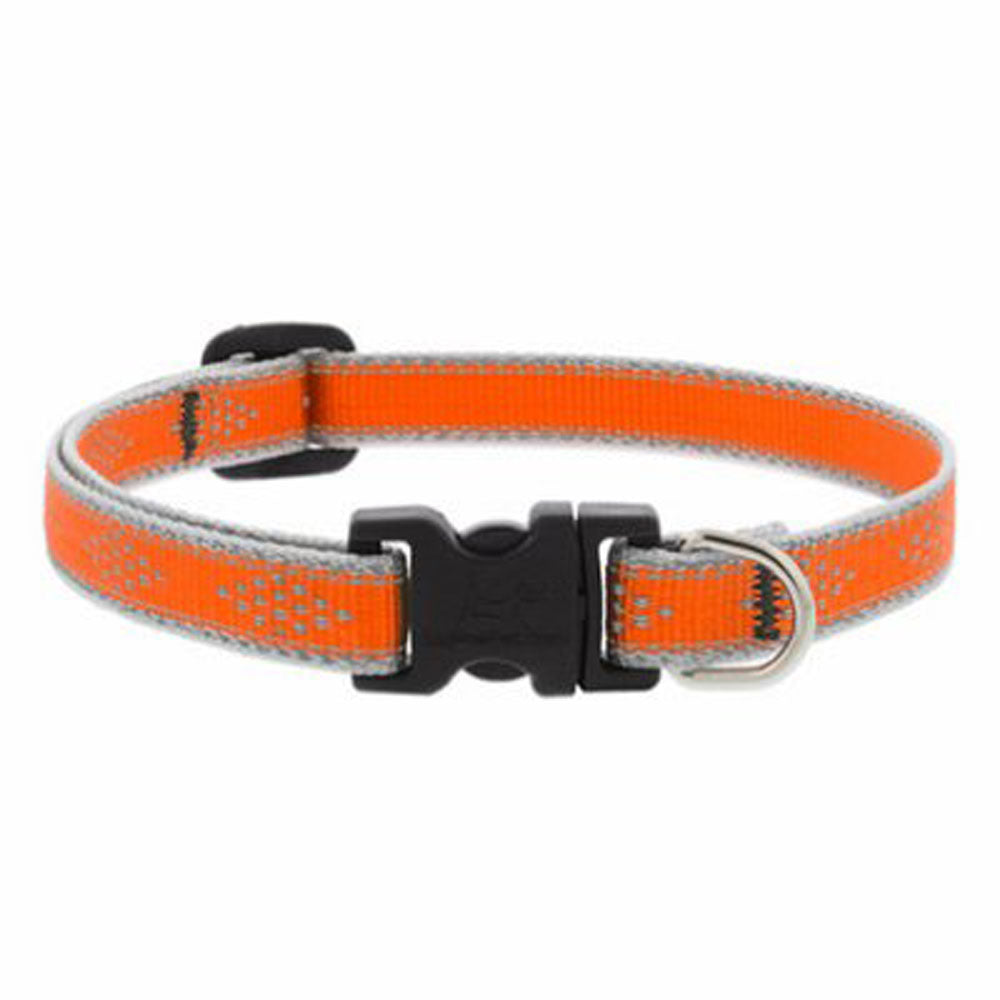 Lupine, Highly Reflective Adjustable Collar, 1/2",Orange Diamond
