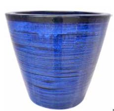 Round Spun Flare Ceramic Planter, Light Blue, 15.4 in.