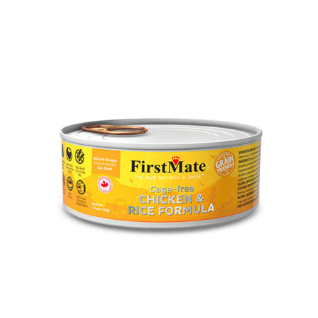 FirstMate Cage-free Chicken & Rice Formula Canned Cat Food, 5.5 oz.