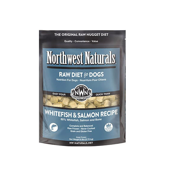 Northwest Naturals Frozen Whitefish & Salmon Nuggets, 6 lb