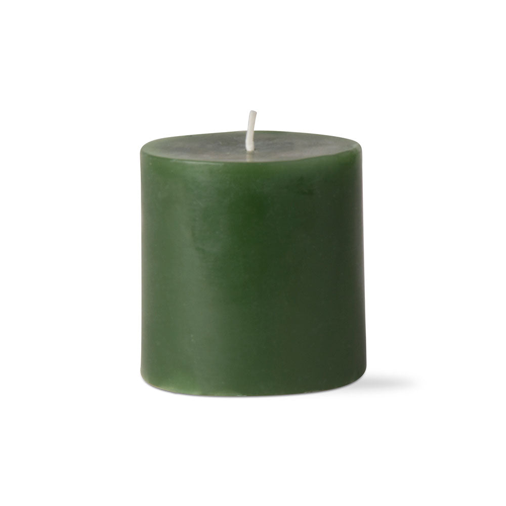 Tag Candles, Pillar Candle, 3X3, Dark Green