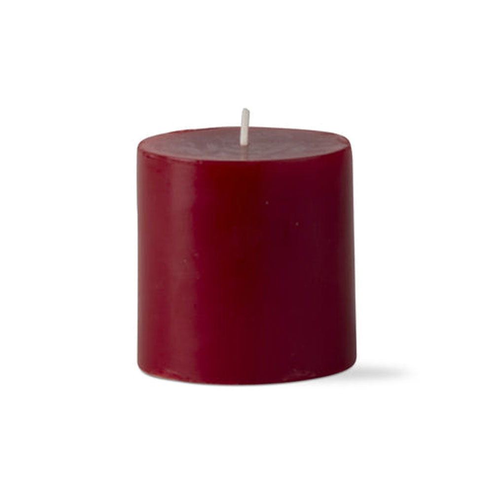 Tag Candles, Pillar Candle 3X3, Cranberry