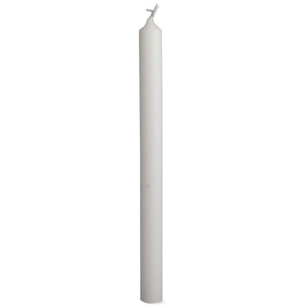 Tag Candles, Straight Candle 12", White, Sold Individually
