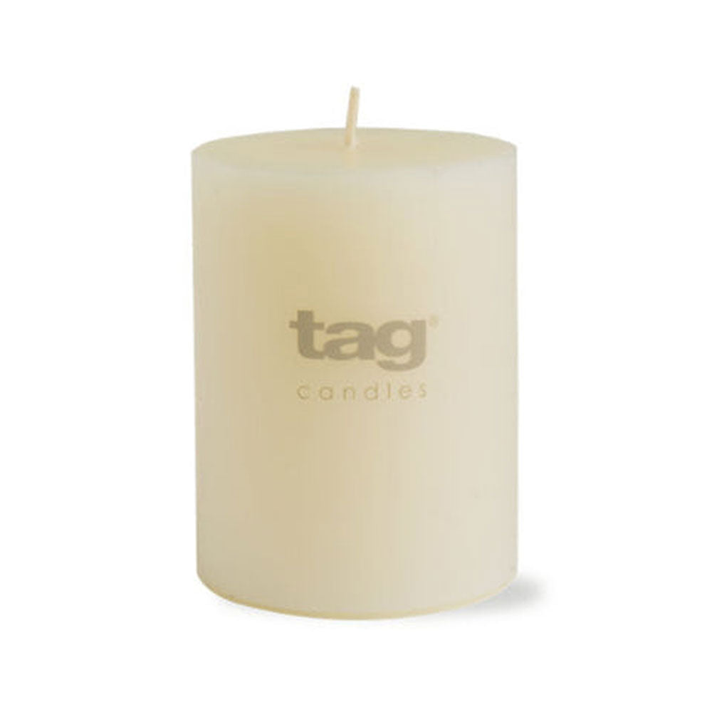 Tag Candles, Chapel Pillar Candle 3X4, Ivory