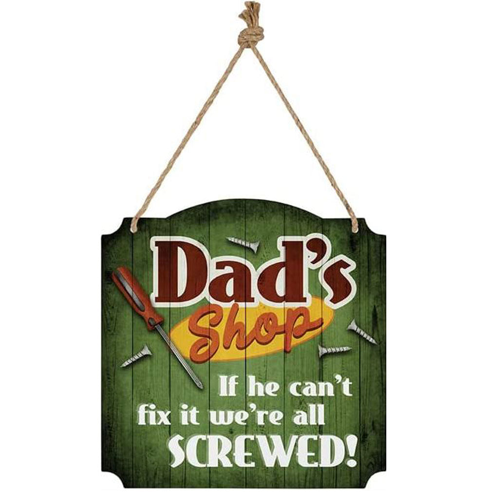 Carson, Dad's Shop Metal Sign