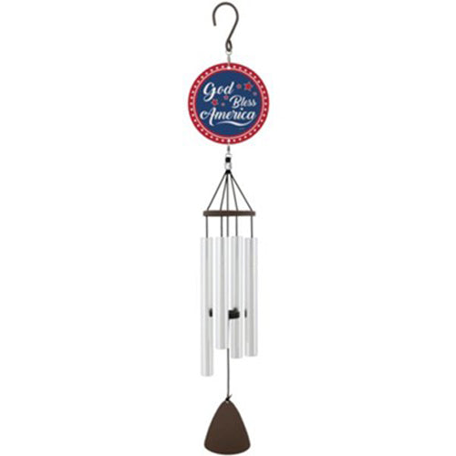 Carson Burlap Stars & Stripes Chime, 27"