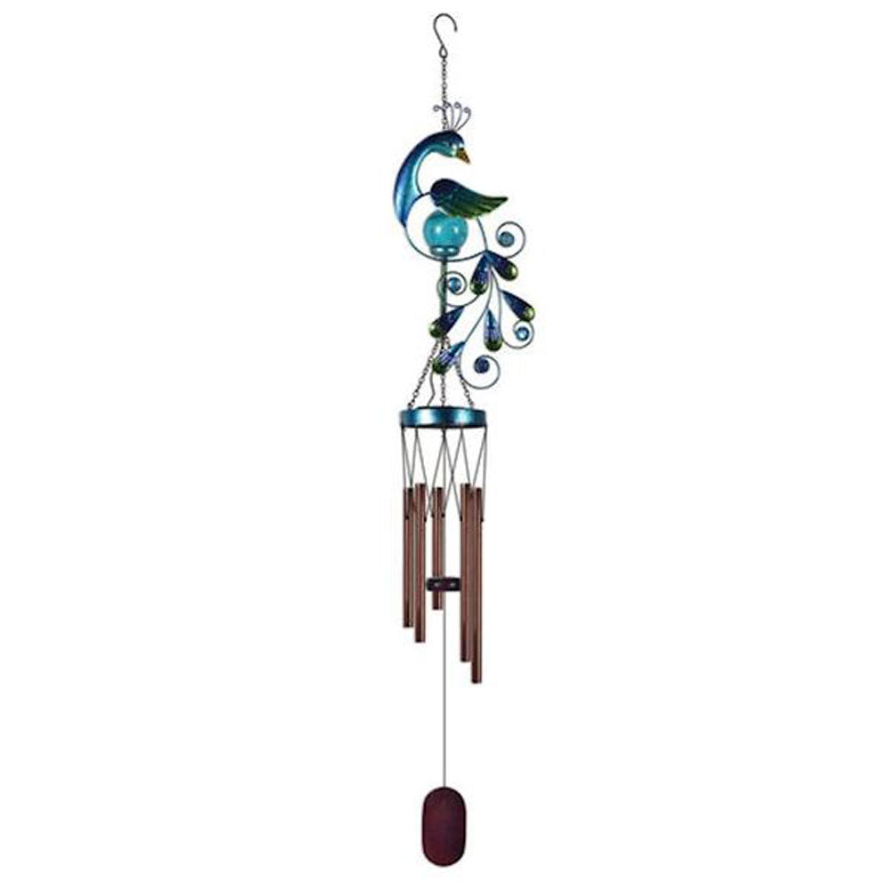 Sunset Vista, Peacock Solar Chime, 38"