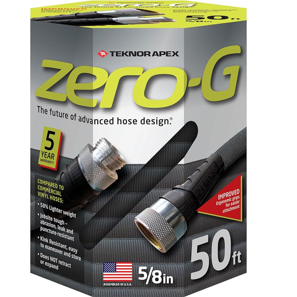 Teknor-Apex, Zero-G Lightweight Garden Hose, 5/8-Inch by 50-Feet, Black