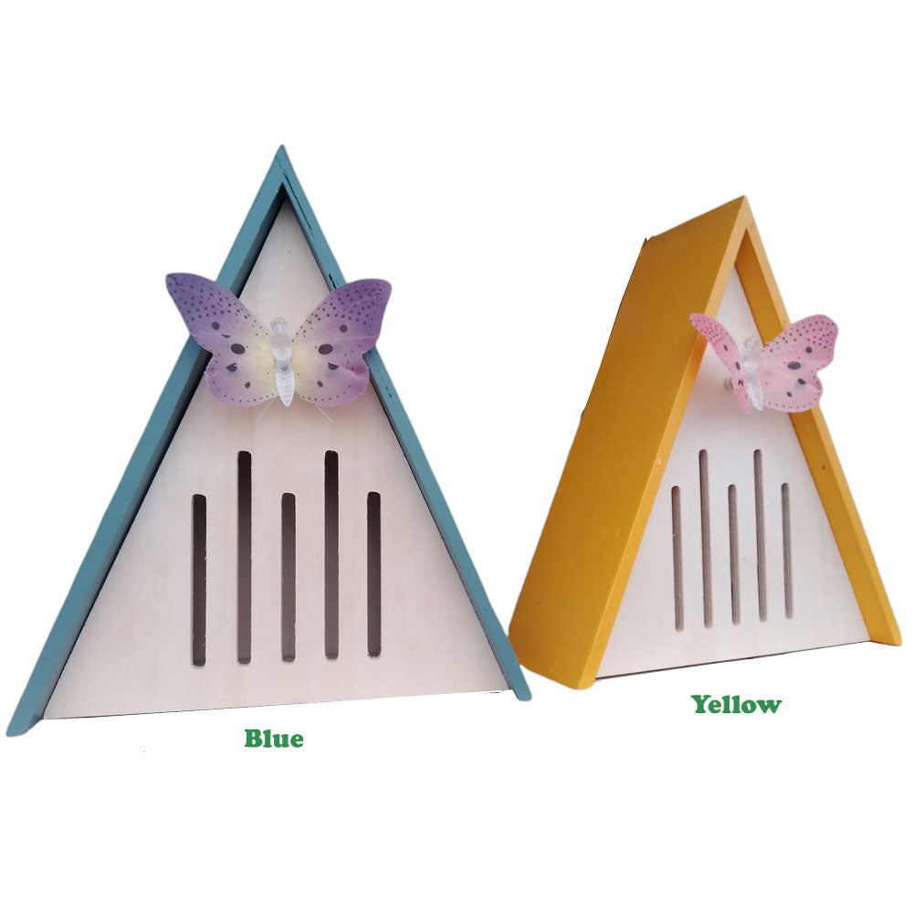 Lumineo, Solar Butterfly House, Assorted, Wooden, LED