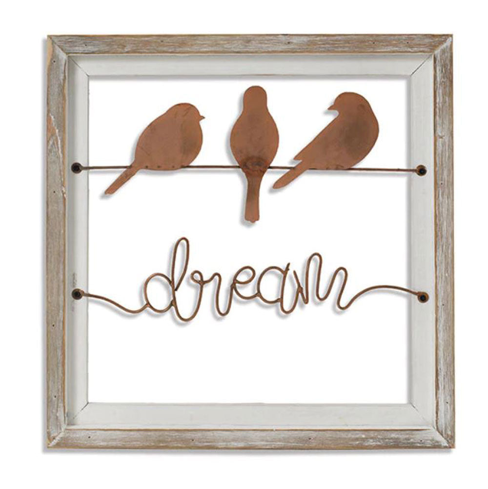 Gerson, Dream Wall Sign, Metal & Wood, 15.75