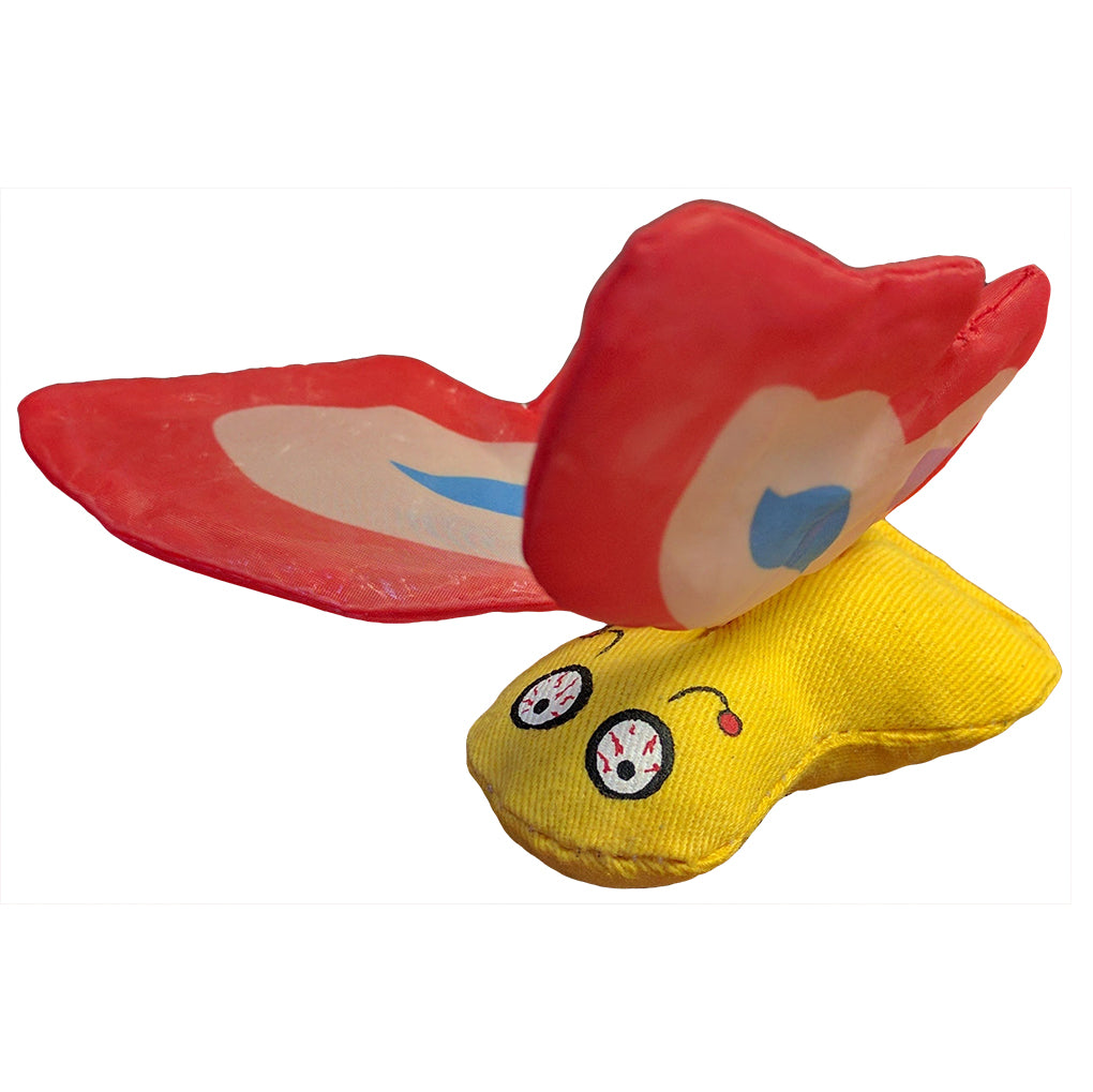 Ducky World Red Butterfly Catnip Toy, 4"