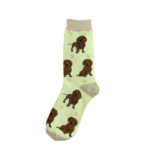 Happy Tails Socks- Red Dachshund