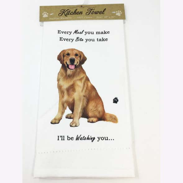 E&S Pets Kitchen Towel- Golden Retriever