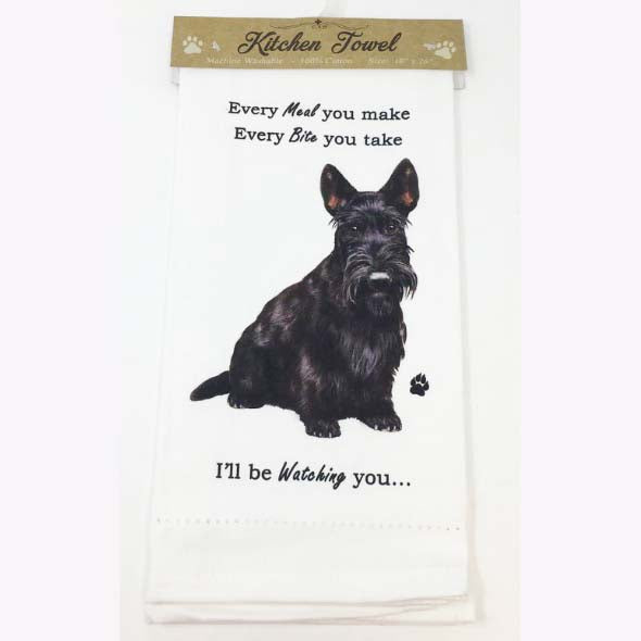 E&S Pets Kitchen Towel- Scottie