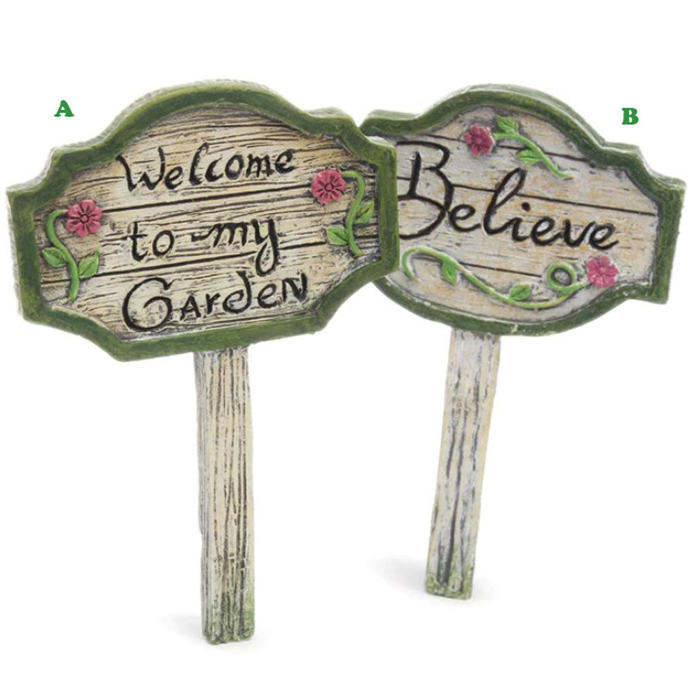 Woodland Knoll, Miniature Garden Sign, Assorted and Sold Individually