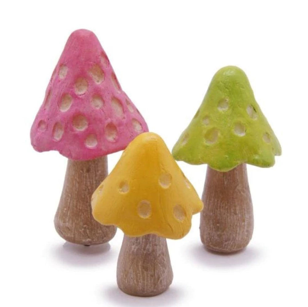 Woodland Knoll, Miniature Glow Mushrooms Set of 3