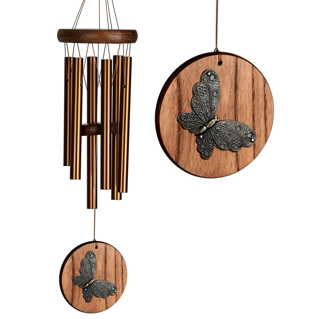Woodstock Chimes Habitats Chime, Teak, Butterfly
