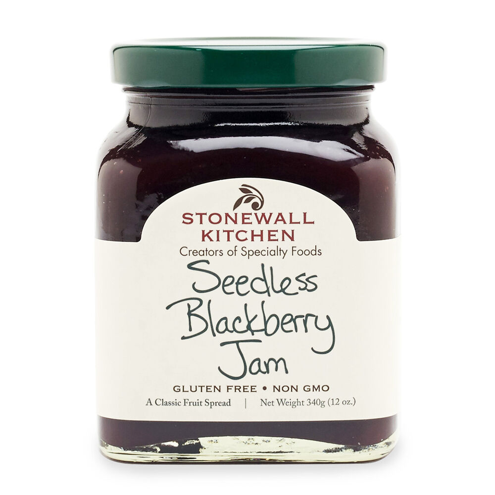 Stonewall Kitchen, Seedless Blackberry Jam, Glass Jar, 12 oz.