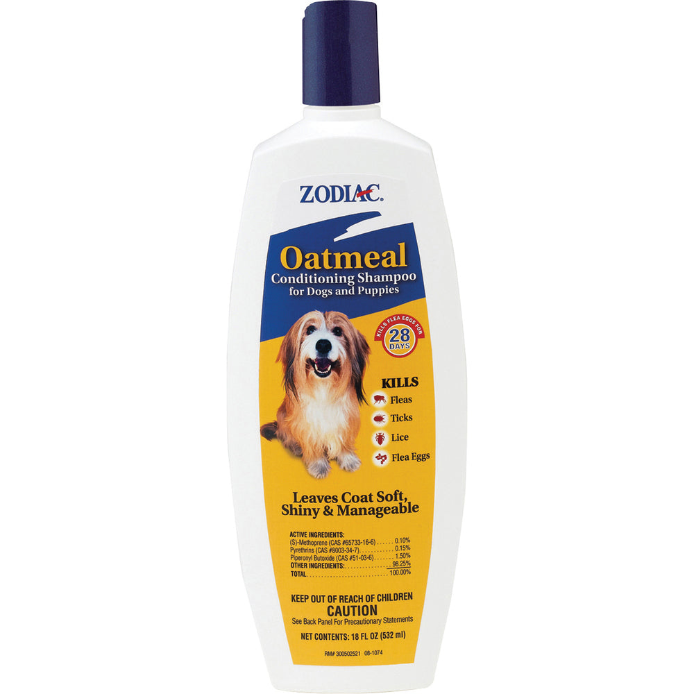 Zodiac Oatmeal Conditioning Shampoo for Dogs & Puppies, 18 oz