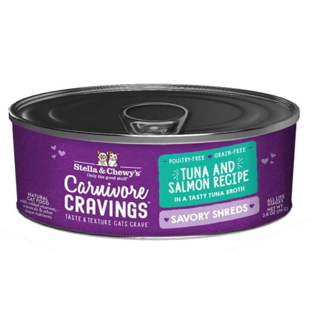Stella & Chewy's, Carnivore Shredded Tuna and Salmon, 2.8 oz.