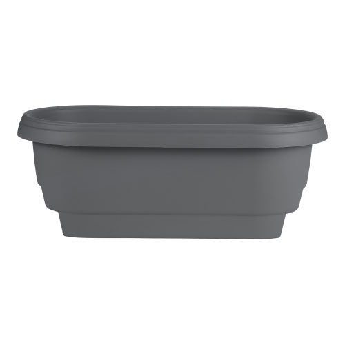 Bloem Deck Rail Planter, Charcoal, 24"