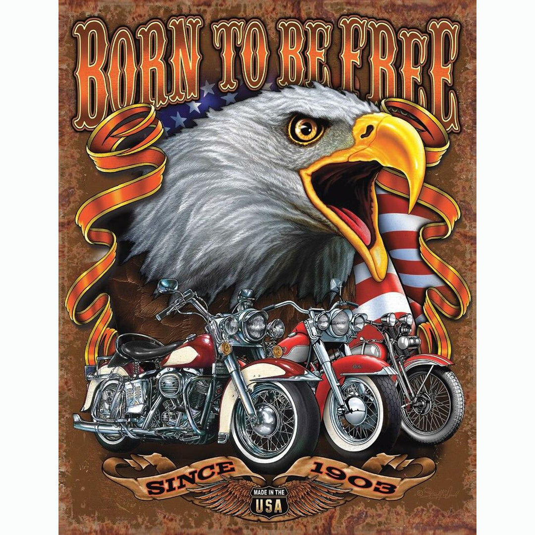 Born Free Metal Sign