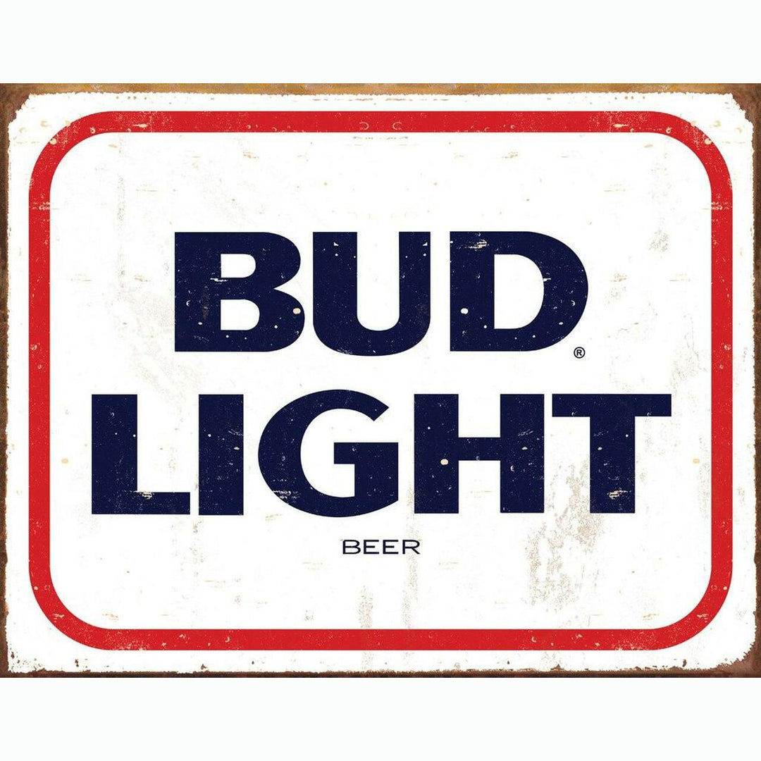 Bud Light Weathered Metal Sign