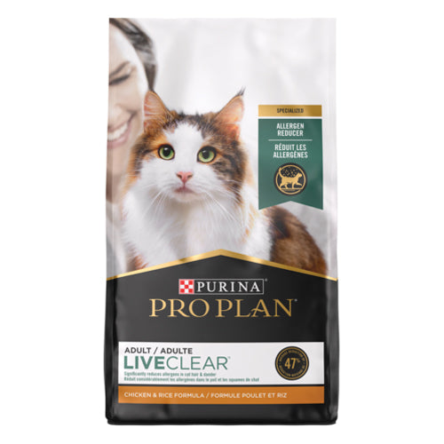 Purina Pro Plan LiveClear Allergen Reducing Chicken & Rice Formula Dry Cat Food, 3.5 lb