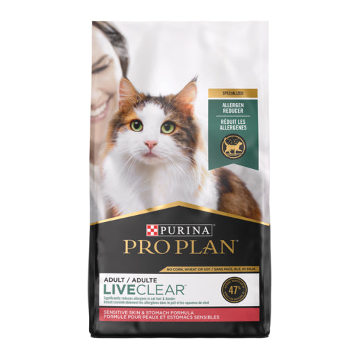 Purina Pro Plan LiveClear Allergen Reducing Sensitive Skin & Stomach, Turkey Formula Dry Cat Food, 3.5 lb