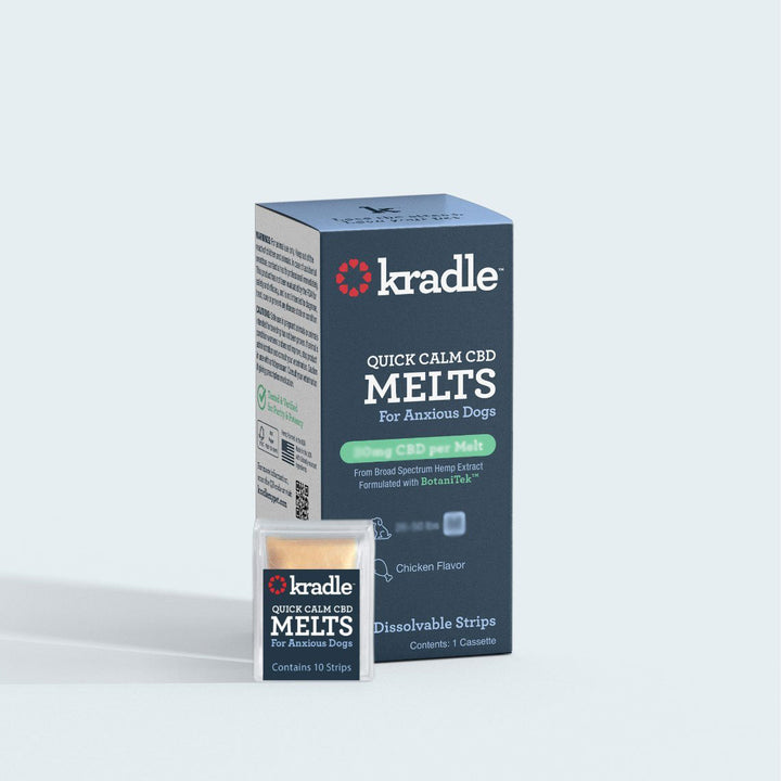 Kradle Quick Calm CBD Melts for Small Dogs 10 mg, 10 count