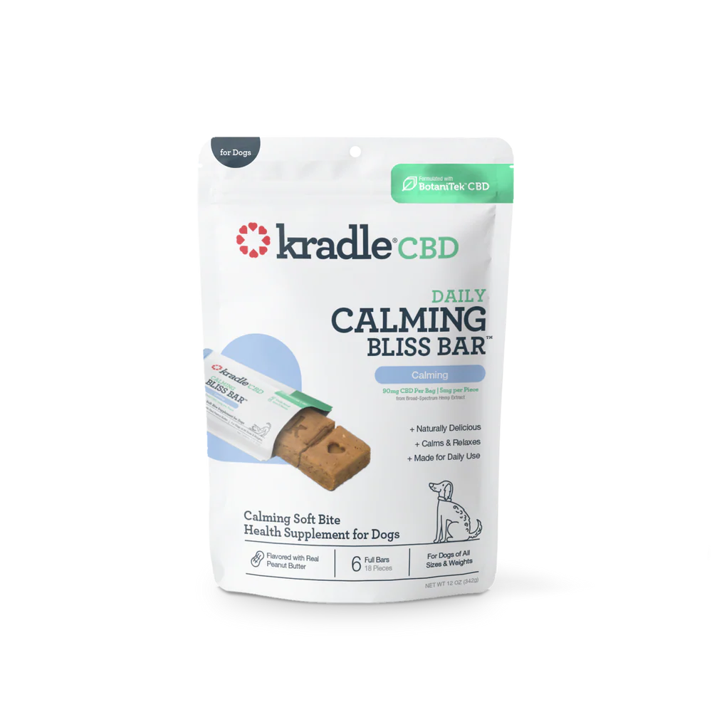 Kradle, Peanut Butter CBD Calming Bliss Bar, 6ct