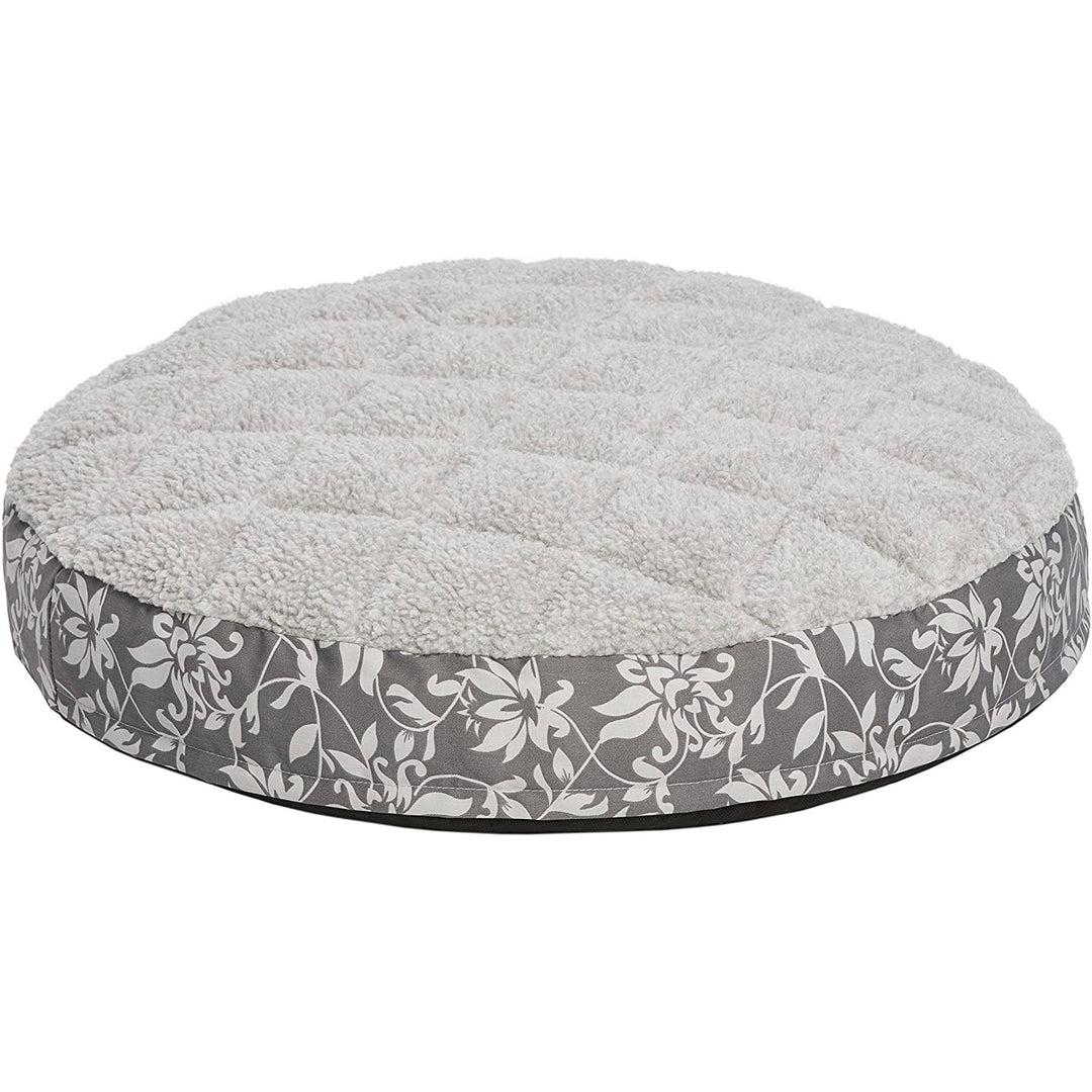 Midwest Quiet Time Empress Round Pet Bed, 28", Pewter