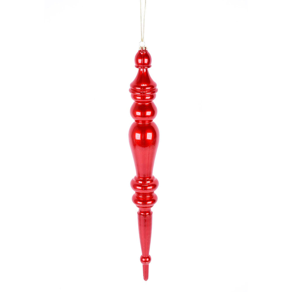 Direct Export, Pearlized Finial Ornament, Red, 16"