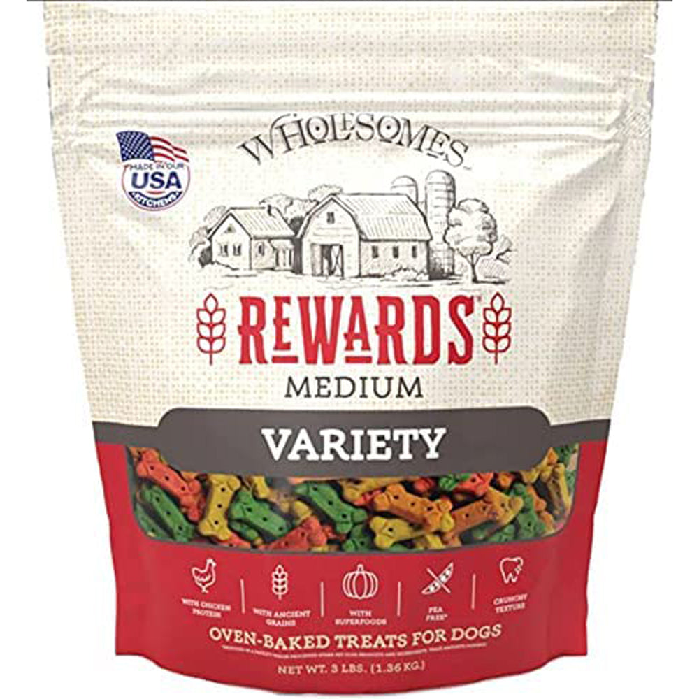 Wholesomes, Variety Medium Dog Biscuits, 3lb.
