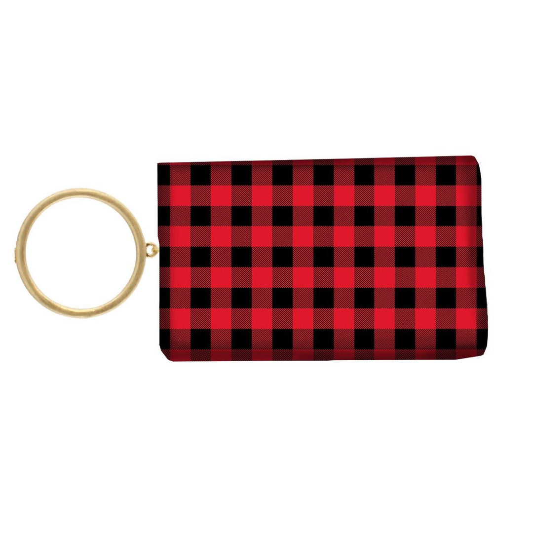 Jane Marie Cabin Cutie Golden Hoop Canvas Wristlet
