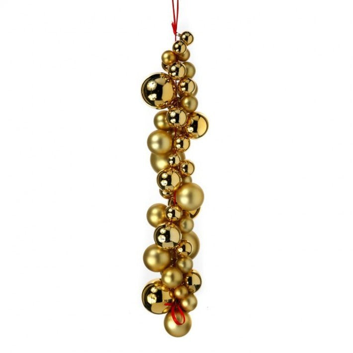 Regency International Ball Ornaments Swag, Matt/Shiny Gold, 36" Long