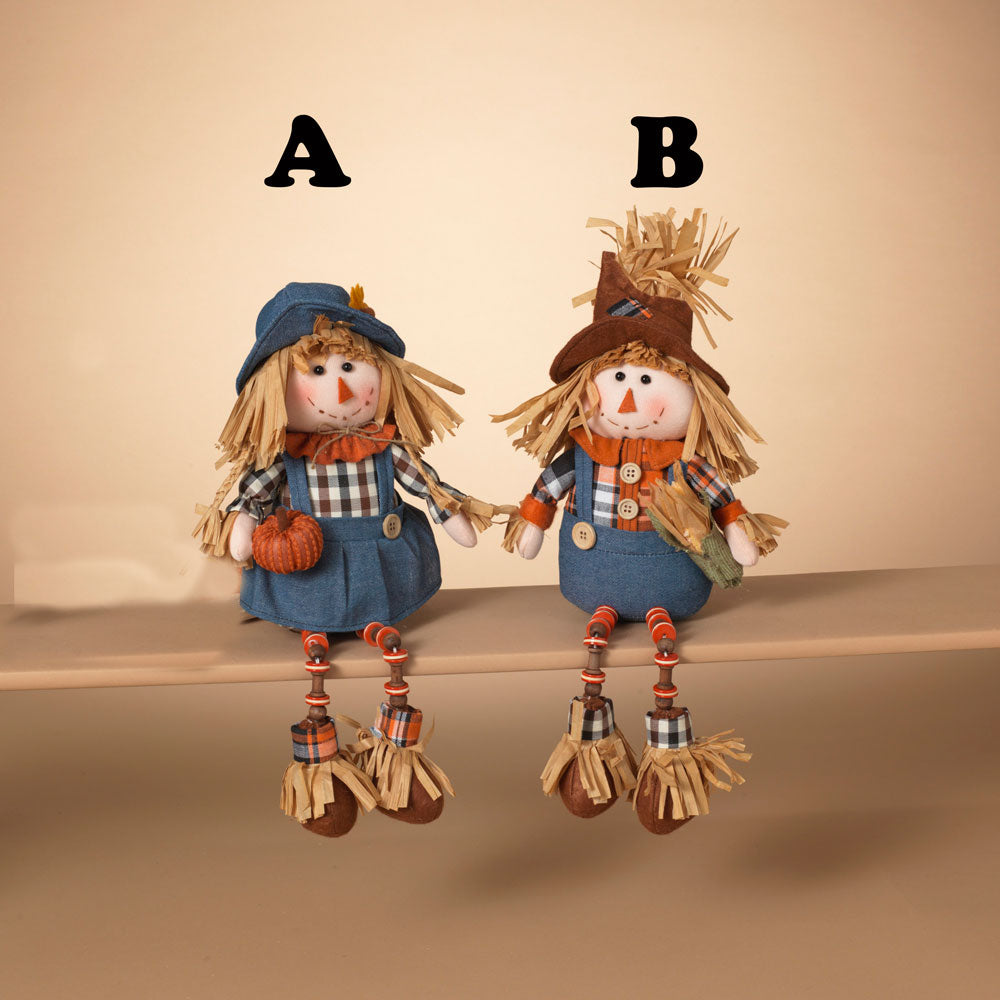 Gerson Company, Plush Scarecrow Shelf Sitter Assorted, Sold Separately, 15"H