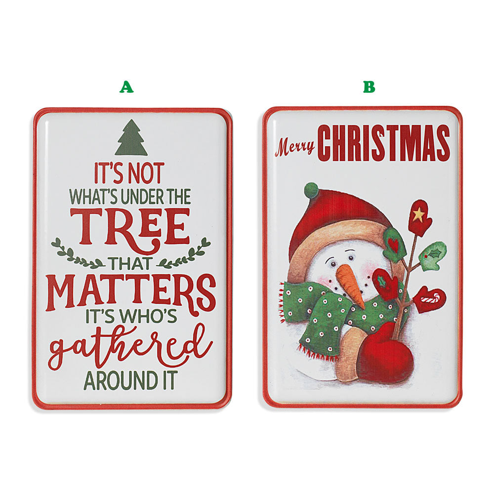 Gerson Holiday Metal Sign, 17.7"H, Assorted Sold Individually