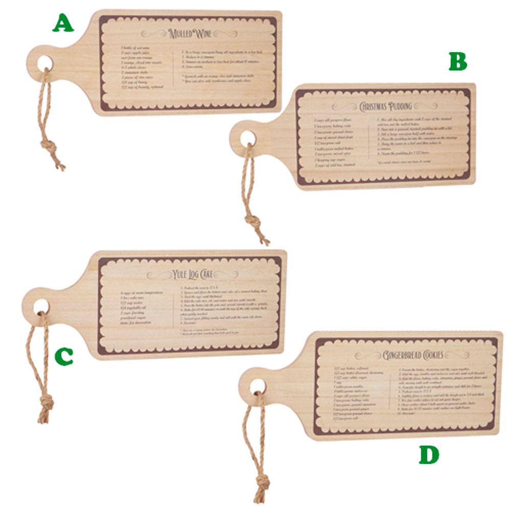 Raz Imports, Holiday Recipe Cutting Board, Assorted and Sold Separately, MDF, Wood, 17"L