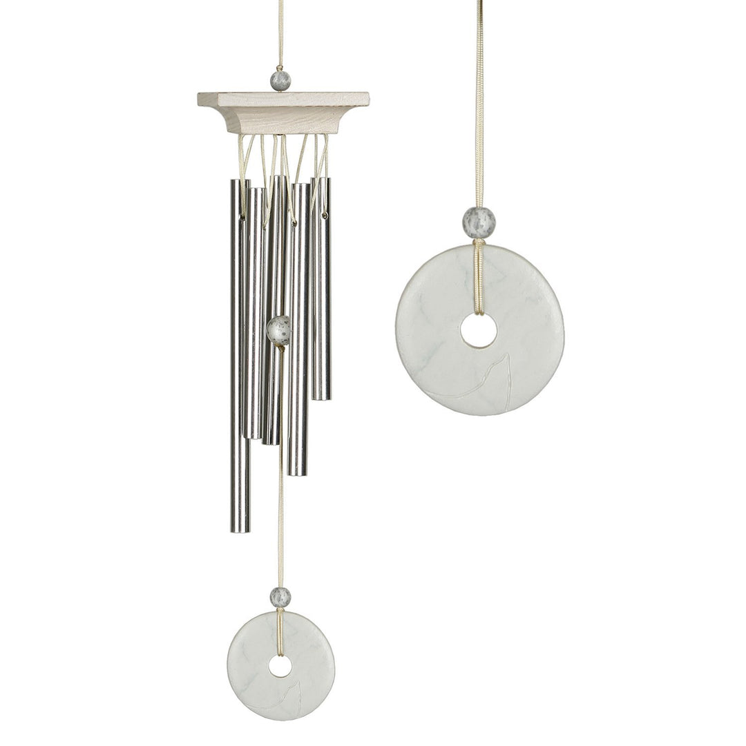 Woodstock Chimes White Marble Chime, Mini