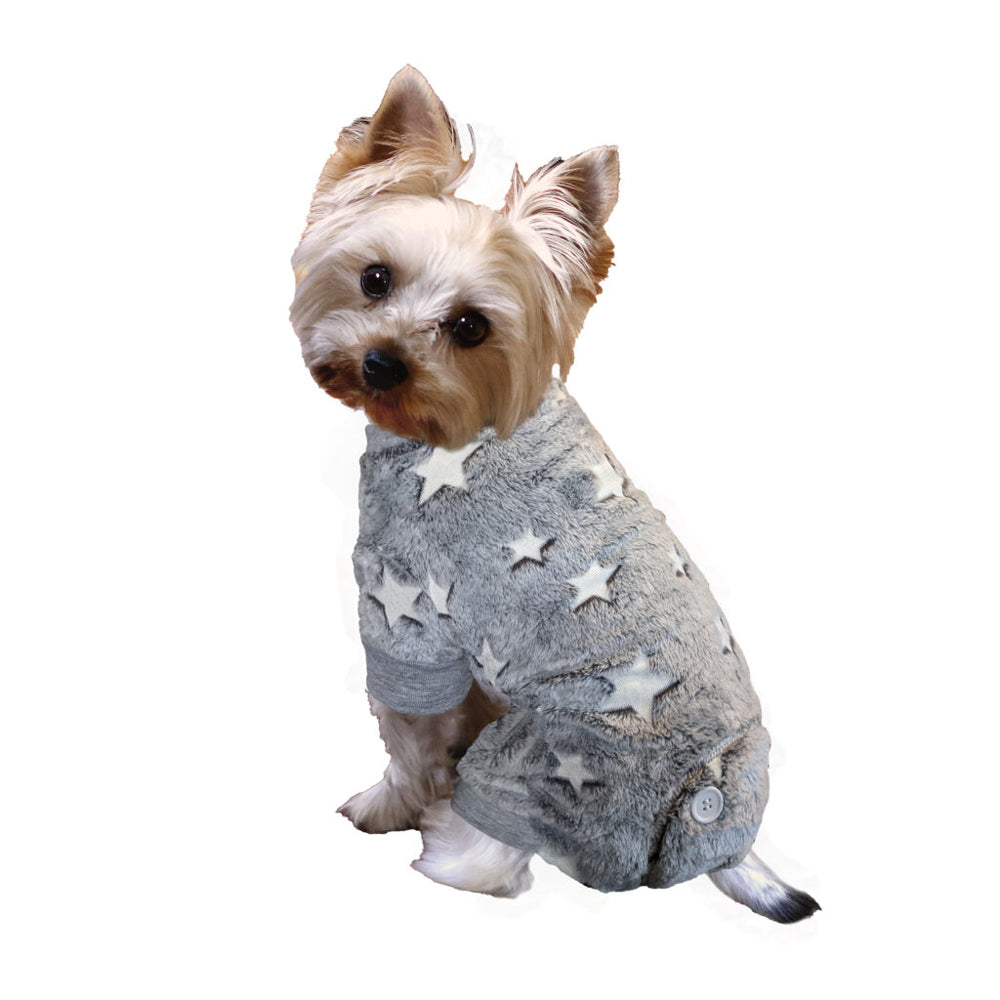 Fashion Pet, Shiny Star Pjs, Gray, Large