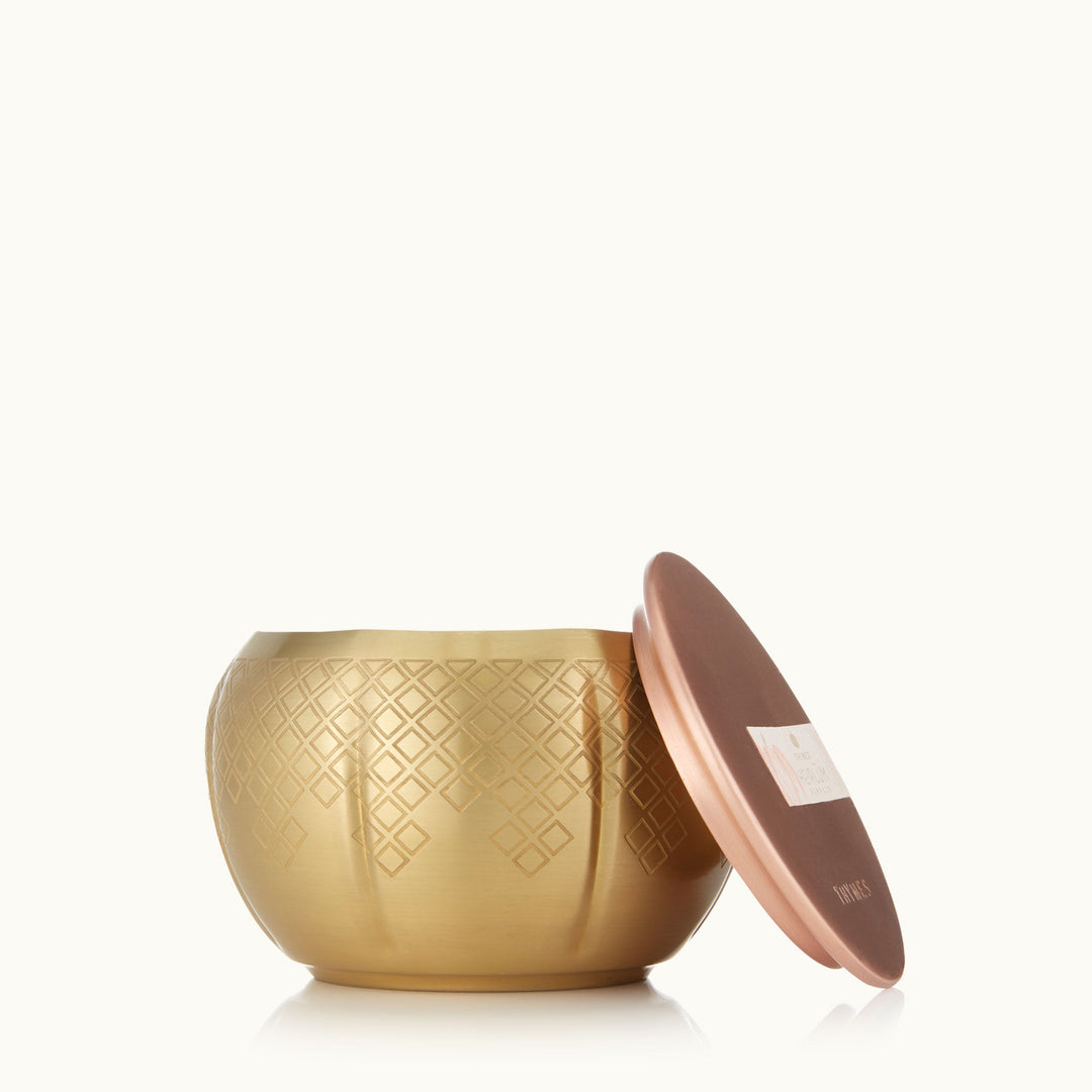 Thymes Heirlum Pumpkin Medium Gold Candle