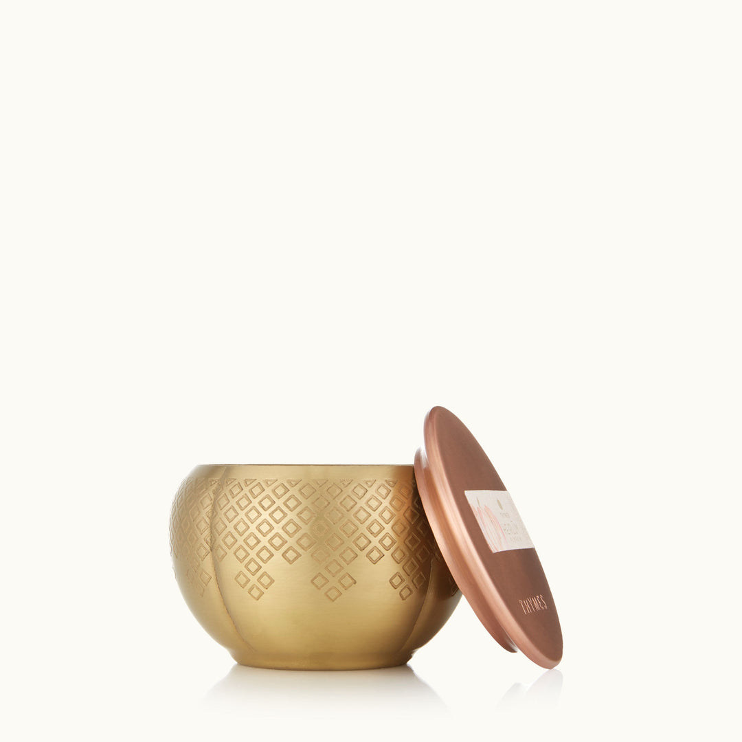 Thymes Heirlum Pumpkin Small Gold Candle