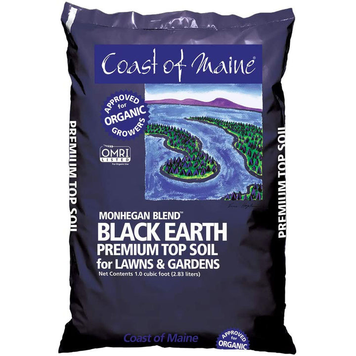 Coast of Maine Monhegan Blend Black Earth Lawn Soil, 1 Cu. Ft.