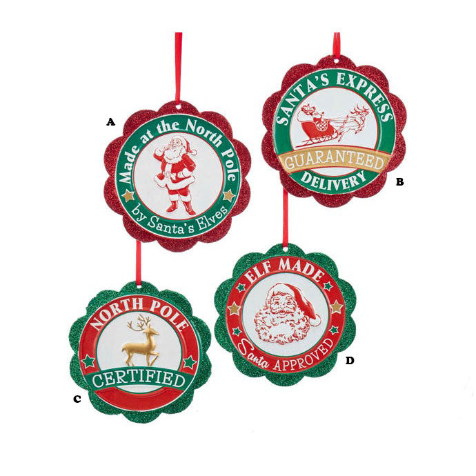 Kurt Adler Santa Seal of Approval Ornament