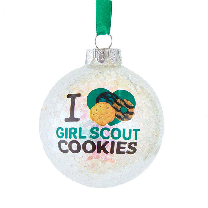 Kurt Adler Girl Scouts Of the USA Cookies Glass Ball Ornament, 80MM