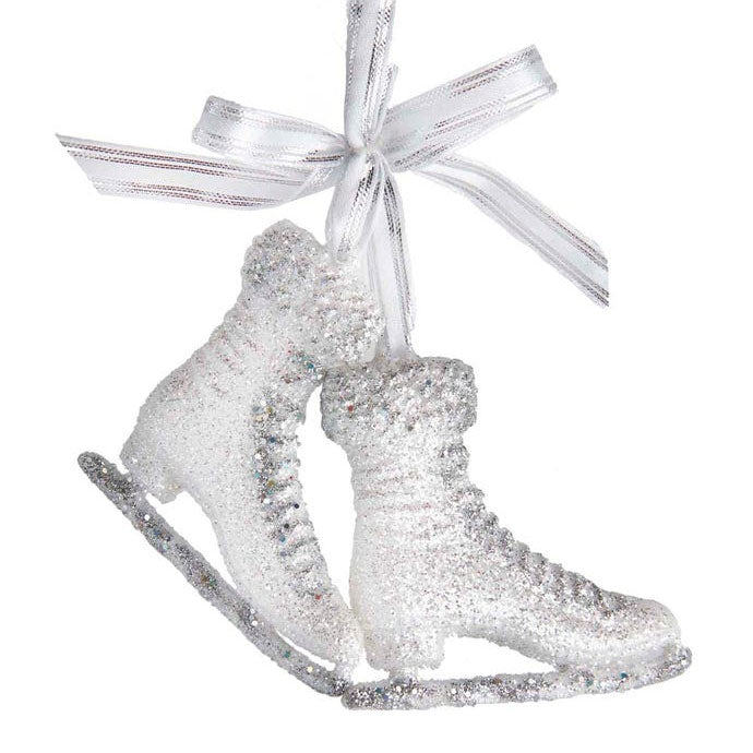 Kurt Adler Ice Skates With Glitter Ornament, 4.2"